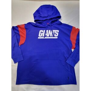 Nike NFL New York Giants Hoodie Mens XL Blue Red Dri-FIT On-Field Sweatshirt